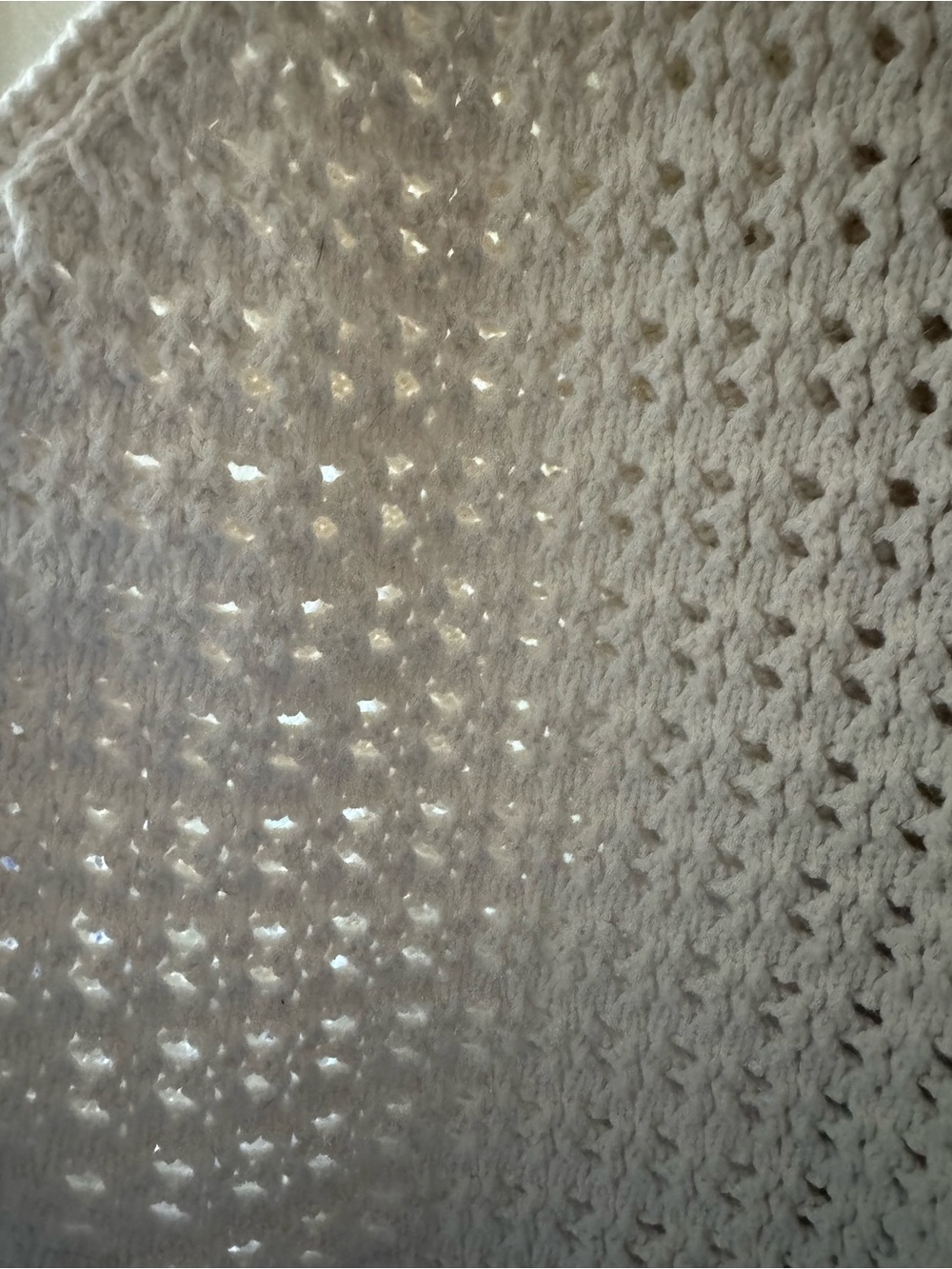 Universal Thread Cream Crochet Knit Halter Tank Top - Picture 3 of 4